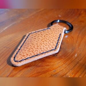 Tan Leather Key Fob